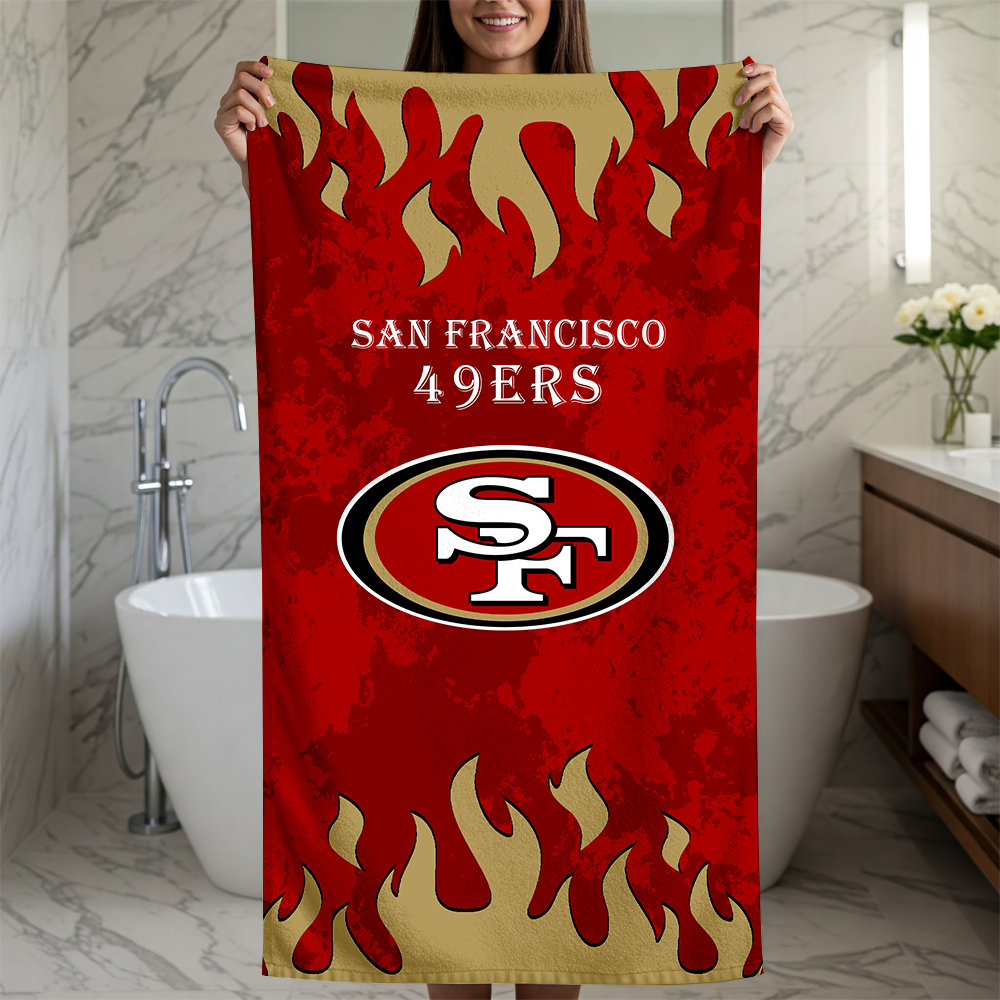 LIMITED EDITION - NEW CUSTOMIZED NFL11 SF49 SAN FRANCISCO 49ERS BEACH TOWEL FOR FAN