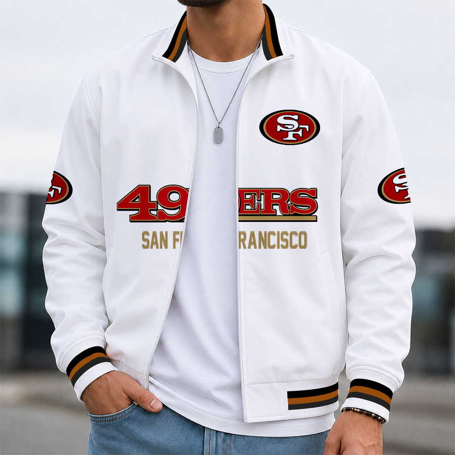 [SPECIAL OFFER] NEW CUSTOMIZED NFL11 SF49 SAN FRANCISCO 49ERS MEN'S CASUAL JACKET