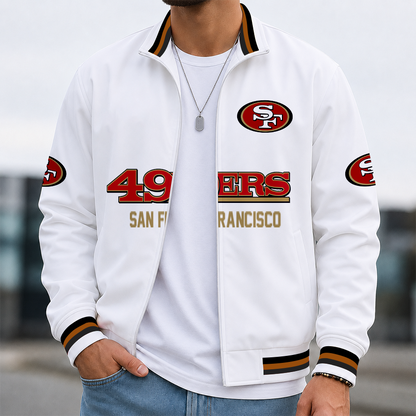 [SPECIAL OFFER] NEW CUSTOMIZED NFL11 SF49 SAN FRANCISCO 49ERS MEN'S CASUAL JACKET