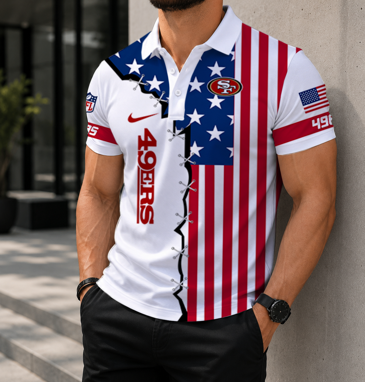 LIMITED EDITION - NEW CUSTOMIZED NFL11 SF49 SAN FRANCISCO 49ERS POLO SHIRT, ZIP POLO SHIRT & T-SHIRTS
