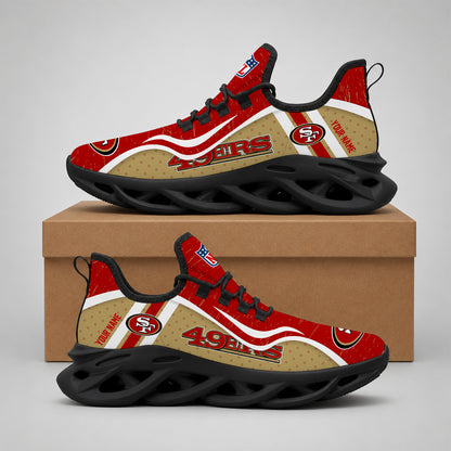 SPECIAL EDITION - NEW CUSTOMIZED NFL11 SF49 SAN FRANCISCO 49ERS MAX SOUL SHOES