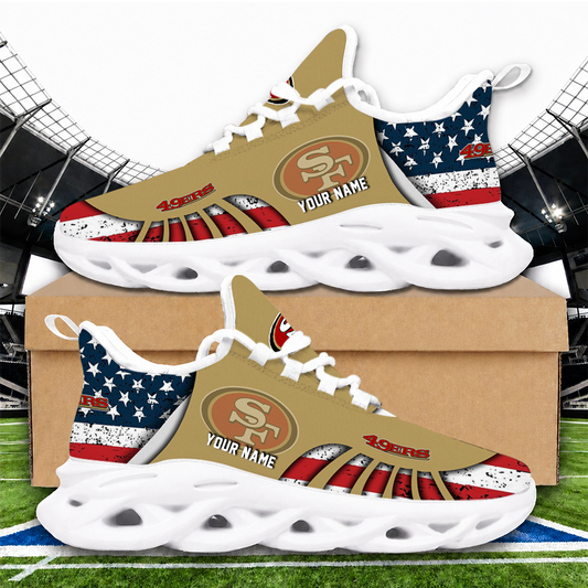 [SPECIAL OFFER] NEW CUSTOMIZED NFL11 SF49 SAN FRANCISCO 49ERS UNISEX CLUNKY SNEAKERS