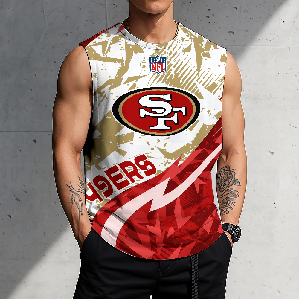 LIMITED EDITION - NEW CUSTOMIZED NFL11 SF49 SAN FRANCISCO 49ERS MEN'S GYM SHIRT