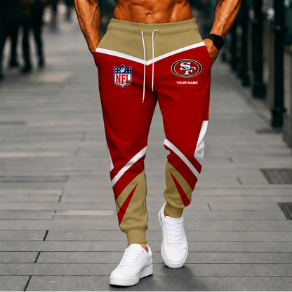 LIMITED EDITION - NEW CUSTOMIZED NFL11 SF49 SAN FRANCISCO 49ERS SWEATPANTS