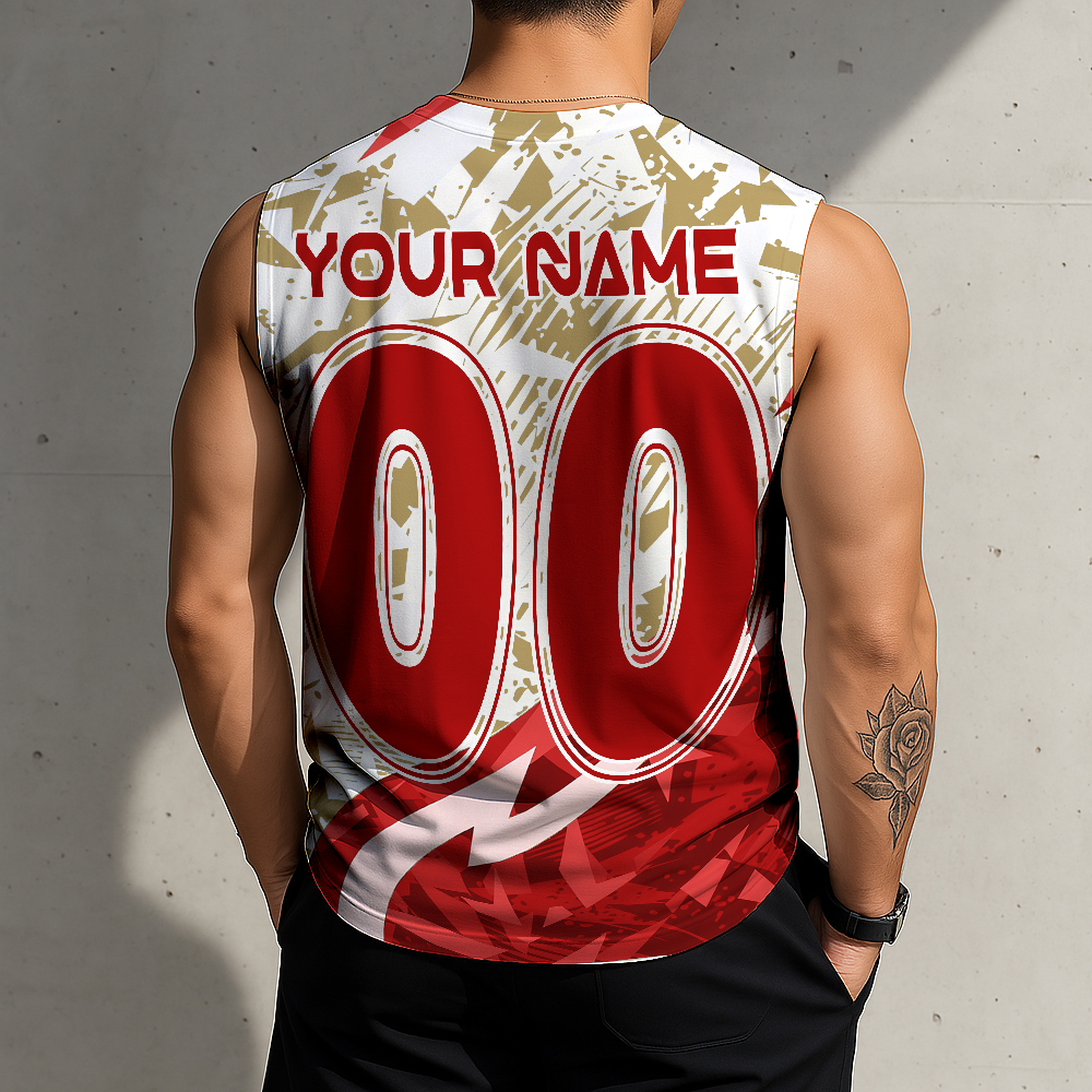 LIMITED EDITION - NEW CUSTOMIZED NFL11 SF49 SAN FRANCISCO 49ERS MEN'S GYM SHIRT