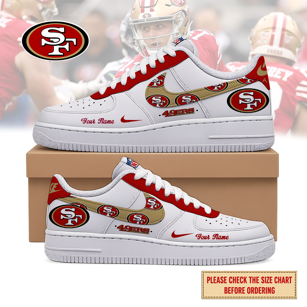 LIMITED EDITION - NEW CUSTOMIZED NFL11 SF49 SAN FRANCISCO 49ERS AF1 SHOES