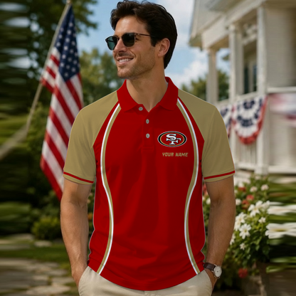 [SPECIAL OFFER] NEW CUSTOMIZED NFL11 SF49 SAN FRANCISCO 49ERS POLO SHIRT