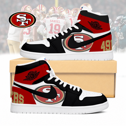 LIMITED EDITION - NEW CUSTOMIZED NFL11 SF49 SAN FRANCISCO 49ERS AIR JORDAN SNEAKERS