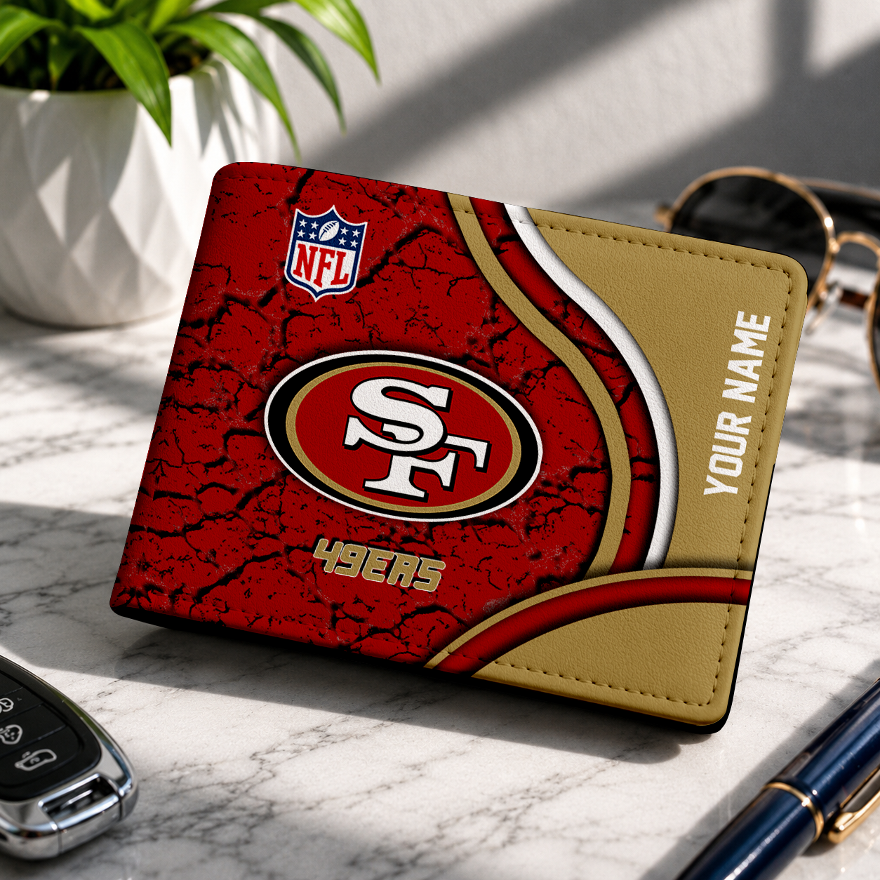 MEGA SALE - NEW CUSTOMIZED NFL11 SF49 SAN FRANCISCO 49ERS LEATHER WALLET