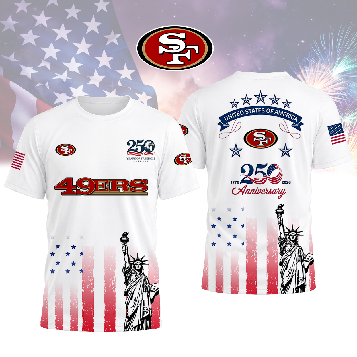 LIMITED EDITION - NEW CUSTOMIZED NFL11 SF49 SAN FRANCISCO 49ERS T-SHIRT, POLO SHIRT, ZIP POLO SHIRT, SWEATSHIRT, HOODIE & ZIP HOODIE
