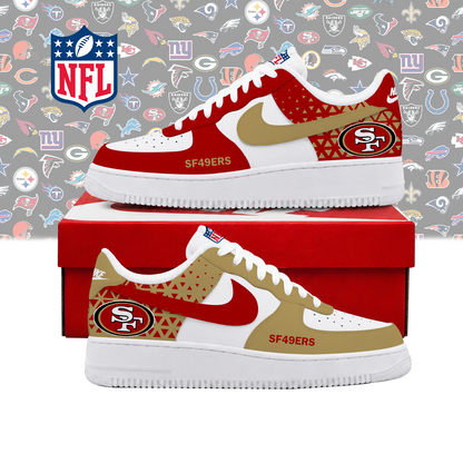 LIMITED EDITION - NEW CUSTOMIZED NFL11 SF49 SAN FRANCISCO 49ERS AF1 SHOES