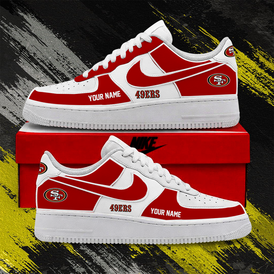 LIMITED EDITION - NEW CUSTOMIZED NFL11 SF49 SAN FRANCISCO 49ERS AF1 SHOES