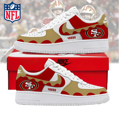 FINAL CLEARANCE - NEW CUSTOMIZED NFL11 SF49 SAN FRANCISCO 49ERS AF1 SNEAKERS