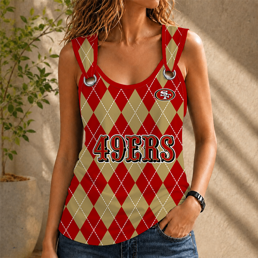 [SPECIAL OFFER] NEW CUSTOMIZED NFL11 SF49 SAN FRANCISCO 49ERS O-RING SHOULDER TANK TOP