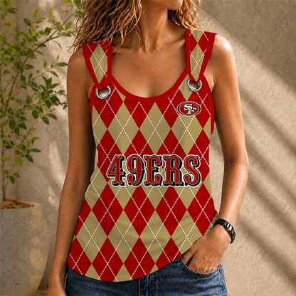 [SPECIAL OFFER] NEW CUSTOMIZED NFL11 SF49 SAN FRANCISCO 49ERS O-RING SHOULDER TANK TOP