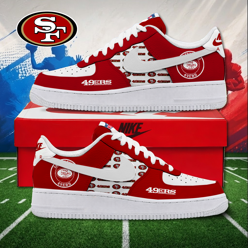 MEGA SALE - NEW CUSTOMIZED NFL11 SF49 SAN FRANCISCO 49ERS AF1 SNEAKERS