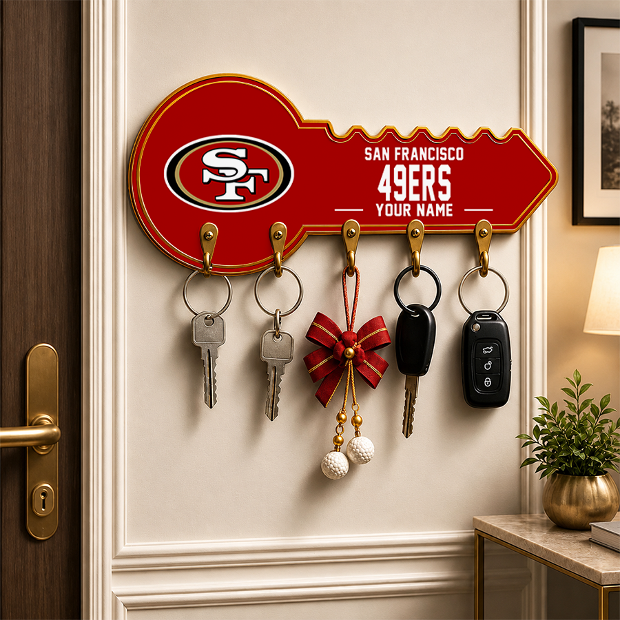 [SPECIAL OFFER] NEW CUSTOMIZED NFL11 SF49 SAN FRANCISCO 49ERS WALL KEY HOLDER FOR HOME