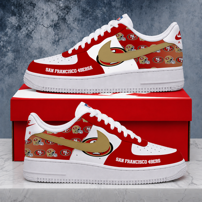 VIRAL EDITION - NEW CUSTOMIZED NFL11 SF49 SAN FRANCISCO 49ERS AF1 SHOES
