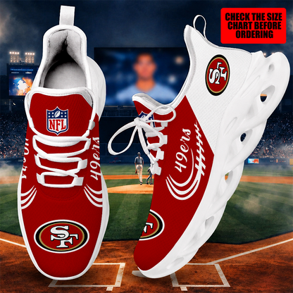 [SPECIAL OFFER] NEW CUSTOMIZED NFL11 SF49 SAN FRANCISCO 49ERS MAX SOUL SHOES