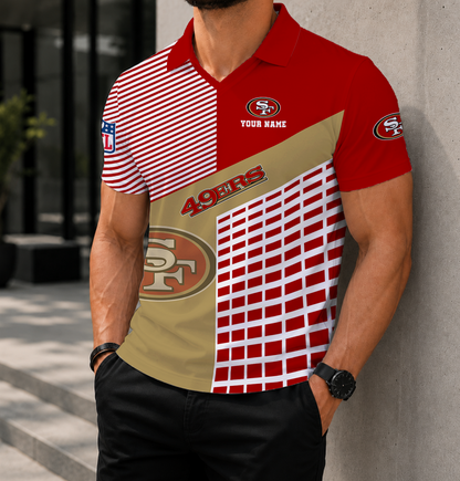 LIMITED EDITION - NEW CUSTOMIZED NFL11 SF49 SAN FRANCISCO 49ERS POLO SHIRT