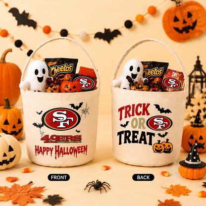 [SPECIAL OFFER] NEW CUSTOMIZED NFL11 SF49 SAN FRANCISCO 49ERS HALLOWEEN BASKET