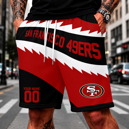 [SPECIAL OFFER] NEW CUSTOMIZED NFL11 SF49 SAN FRANCISCO 49ERS SHORT PANTS
