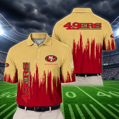 LIMITED EDITION - NEW CUSTOMIZED NFL11 SF49 SAN FRANCISCO 49ERS POLO SHIRT