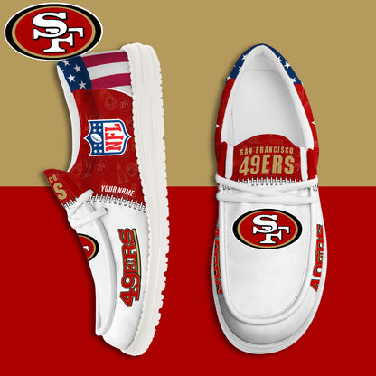 LIMITED EDITION - NEW CUSTOMIZED NFL11 SF49 SAN FRANCISCO 49ERS LOAFER SHOES