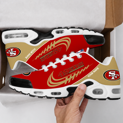 LIMITED EDITION - NEW CUSTOMIZED NFL11 SF49 SAN FRANCISCO 49ERS AIR MAX PLUS SNEAKERS