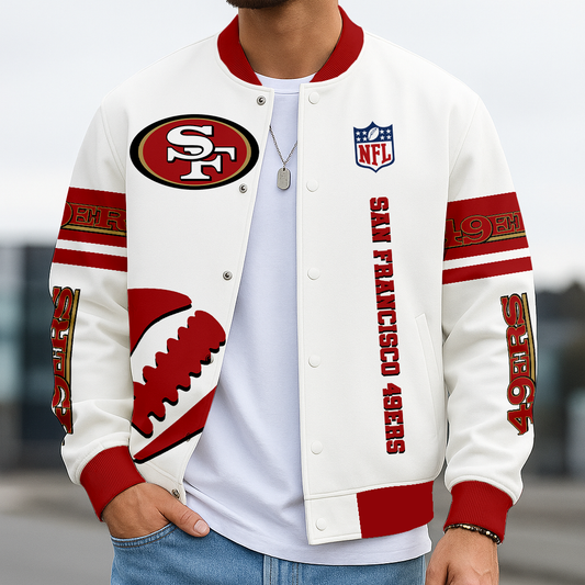 LIMITED EDITION - NEW CUSTOMIZED NFL11 SF49 SAN FRANCISCO 49ERS BASEBALL JACKET
