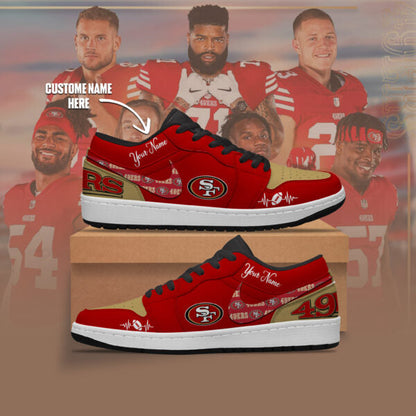 [SPECIAL OFFER] NEW CUSTOMIZED NFL11 SF49 SAN FRANCISCO 49ERS AIR JORDAN LOW SHOES
