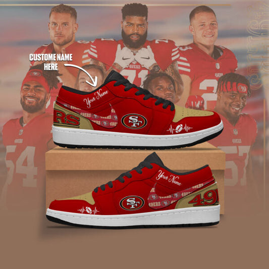 [SPECIAL OFFER] NEW CUSTOMIZED NFL11 SF49 SAN FRANCISCO 49ERS AIR JORDAN LOW SHOES