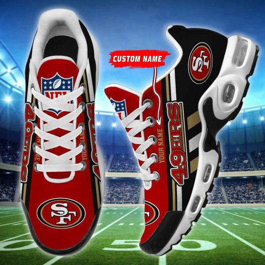 LIMITED EDITION - NEW CUSTOMIZED NFL11 SF49 SAN FRANCISCO 49ERS AIR MAX PLUS SNEAKERS