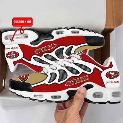 LIMITED EDITION - NEW CUSTOMIZED NFL11 SF49 SAN FRANCISCO 49ERS AIR MAX PLUS SNEAKERS