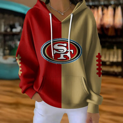 LIMITED EDITION - NEW CUSTOMIZED NFL11 SF49 SAN FRANCISCO 49ERS RIBBED HOODIE & SWEATSHIRT