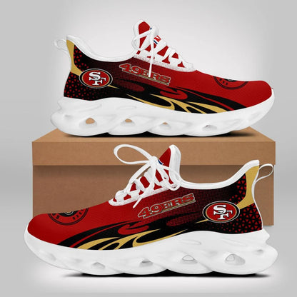 LIMITED EDITION - NEW CUSTOMIZED NFL11 SF49 SAN FRANCISCO 49ERS UNISEX MAX SOUL SHOES