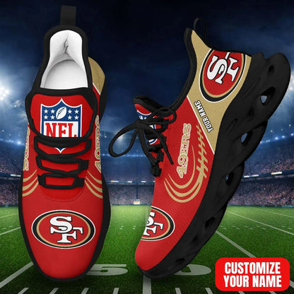 LIMITED EDITION - NEW CUSTOMIZED NFL11 SF49 SF49ERS PREMIUM CLUNKY SNEAKERS