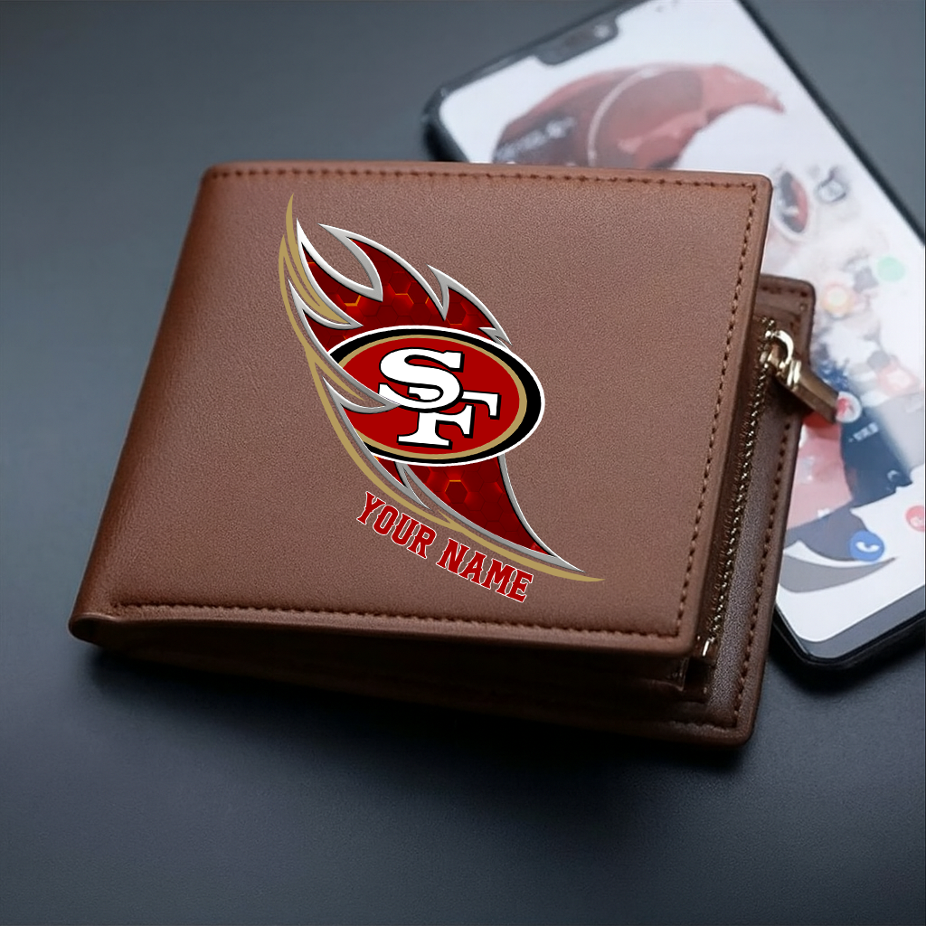 LIMITED EDITION - NEW CUSTOMIZED NFL11 SF49 SAN FRANCISCO 49ERS LEATHER WALLET