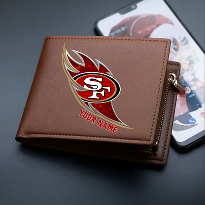 LIMITED EDITION - NEW CUSTOMIZED NFL11 SF49 SAN FRANCISCO 49ERS LEATHER WALLET