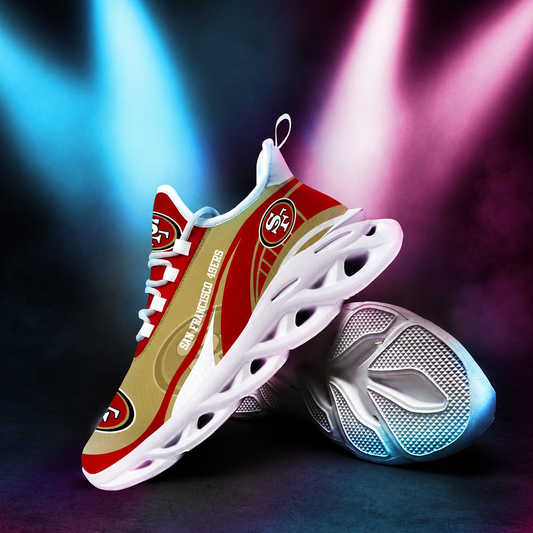 LIMITED EDITION - NEW CUSTOMIZED NFL11 SF49 SAN FRANCISCO 49ERS UNISEX MAX SOUL SHOES