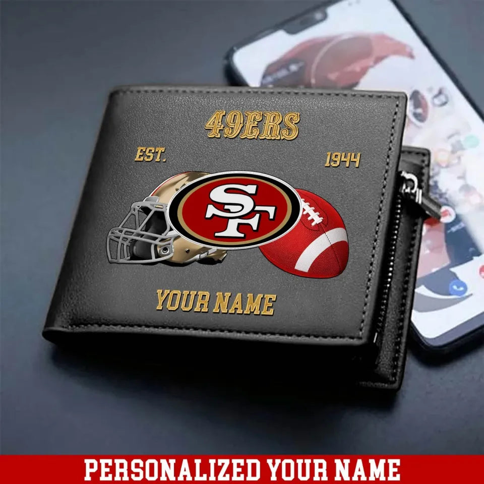 LIMITED EDITION - NEW CUSTOMIZED NFL11 SF49 SAN FRANCISCO 49ERS LEATHER WALLET