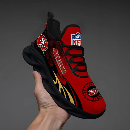 LIMITED EDITION - NEW CUSTOMIZED NFL11 SF49 SAN FRANCISCO 49ERS UNISEX MAX SOUL SHOES