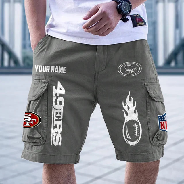 [SPECIAL OFFER] NEW CUSTOMIZED NFL11 SF49 SAN FRANCISCO 49ERS CARGO SHORTS