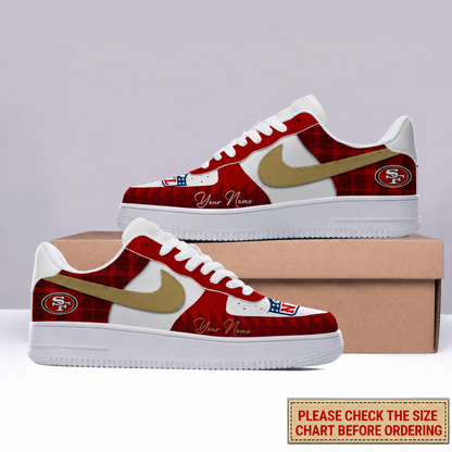 LIMITED EDITION - NEW CUSTOMIZED NFL11 SF49 SAN FRANCISCO 49ERS AF1 SHOES