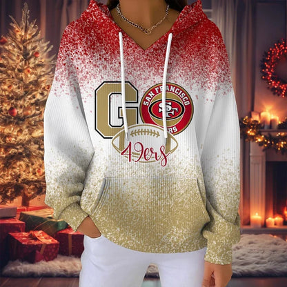 LIMITED EDITION - NEW CUSTOMIZED NFL11 SF49 SAN FRANCISCO 49ERS RIBBED HOODIE & SWEATSHIRT