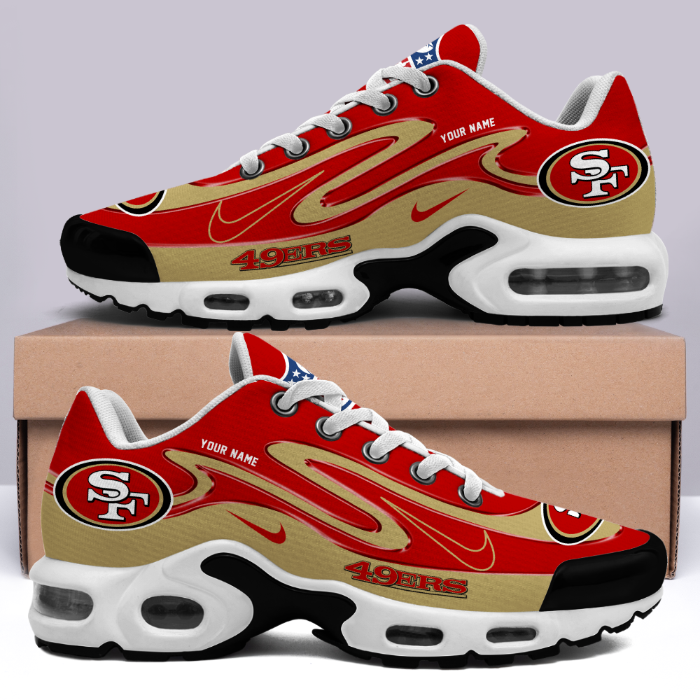 LIMITED EDITION - NEW CUSTOMIZED NFL11 SF49 SAN FRANCISCO 49ERS AIR MAX PLUS SNEAKERS