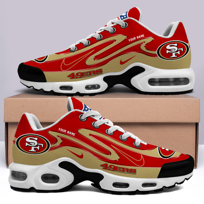 LIMITED EDITION - NEW CUSTOMIZED NFL11 SF49 SAN FRANCISCO 49ERS AIR MAX PLUS SNEAKERS