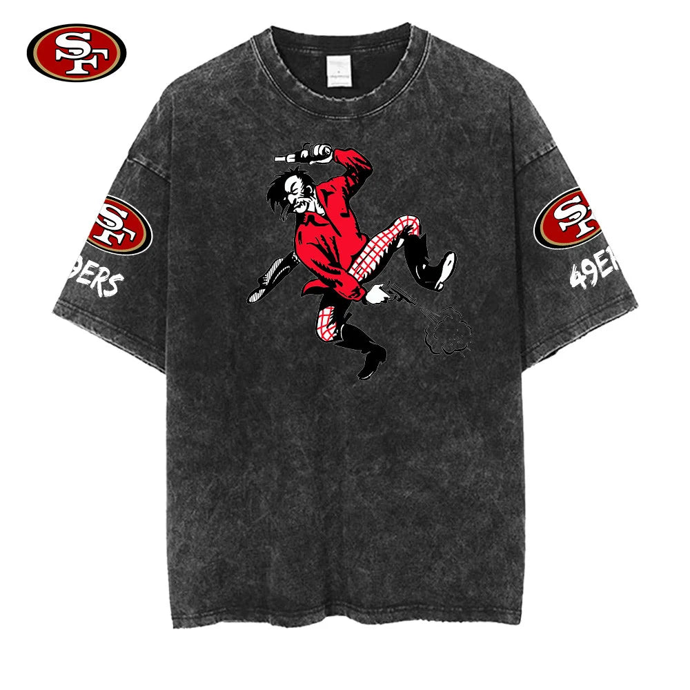 [SPECIAL OFFER] NEW CUSTOMIZED NFL11 SF49 SAN FRANCISCO 49ERS MULTICOLOR WASHED TEE