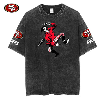 [SPECIAL OFFER] NEW CUSTOMIZED NFL11 SF49 SAN FRANCISCO 49ERS MULTICOLOR WASHED TEE