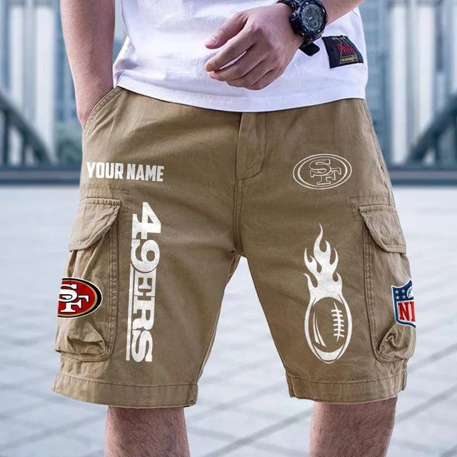 [SPECIAL OFFER] NEW CUSTOMIZED NFL11 SF49 SAN FRANCISCO 49ERS CARGO SHORTS